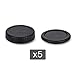 Rear Lens Cap & Body Cap Cover for Canon RF Mount Mirrorless Camera EOS R100 R50 R10 R8 R7 R6 Mark II R6 R5C R5 Mark II R5 R3 R RP Replace RF Rear Lens Cap & R-F-5 Body Cap -5 Packs
