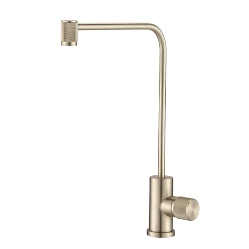 Robinet d'eau potable or brossé élégant pour filtre de cuisine