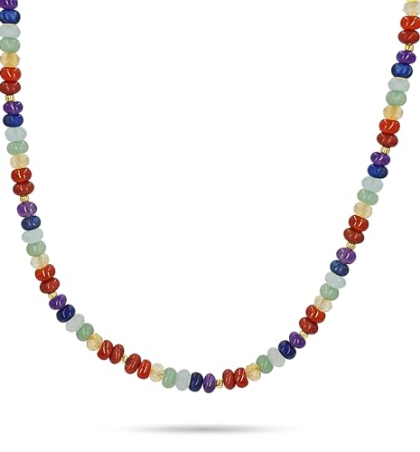 Genuine gemstone chakra strand necklace...