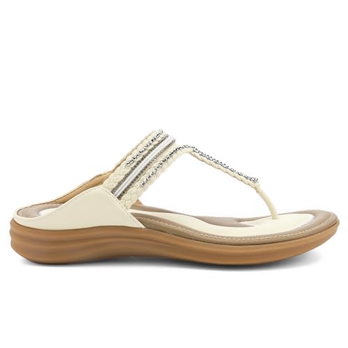 Image of UBFEN Womens Slides Walking Sandals Comfortable Platform Slip On Dressy Summer