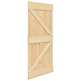 vidaXL Tür NARVIK Natur 100 x 210 cm Massivkiefer, Stylische, rechteckige, moderne Tür, platzsparend, aus massivem Kiefernholz, Eingangstür und Raumteiler für nützliche Bereiche