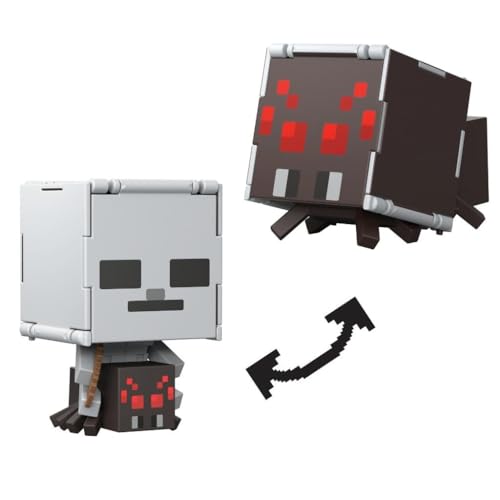 Minecraft Figurine Flippin Figues Araignée et Araignée Jockey Vanille Enfant à partir de 6 ans