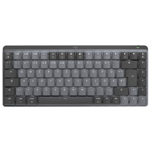 Logitech MX Mechanical Mini för Mac, trådlöst belyst tangentbord, tysk QWERTZ - Space Grey