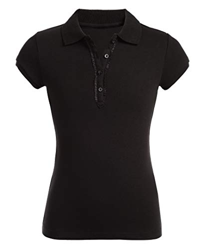 Polo Nautica fille haut de gamme en piqué de coton avec finitions volants chics