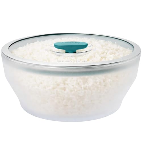 Image of Anyday Microwave The Extra Large Dish Container | Microwave Safe Containers | Microwave Cooking Bowls | Mixing Bowl with Lid | Borosilicate Glass Containers with Lid, Diameter 23.88cm Capacity 2.85L