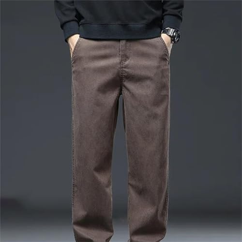 Men's Spring Fall Jeans – Loose Straight Denim Pants, Casual Elastic Waist Trousers3