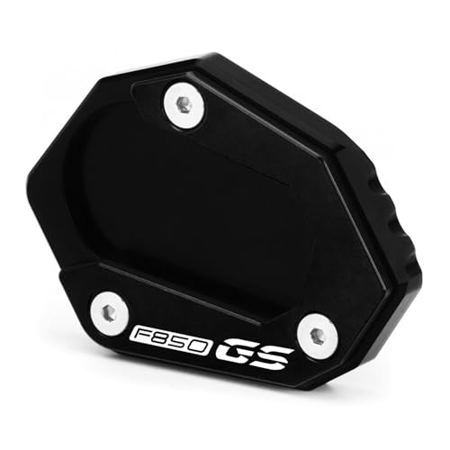 SYMWBD Soporte De Pie para Motocicleta, Soporte Lateral, Almohadilla De Ampliación, Pie De Soporte Lateral para B&MW F750 F850 GS F750GS F850GS F850gs con Llave(Negro,X-3)