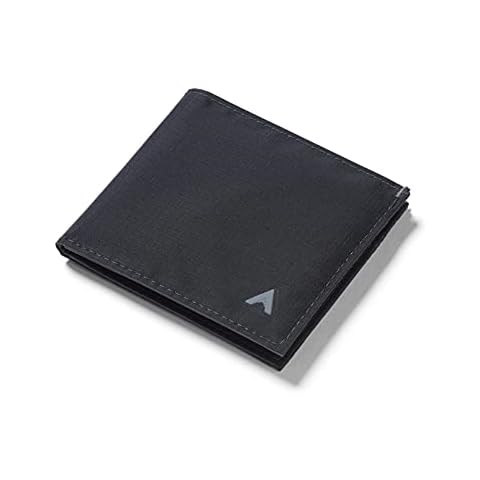 Allett ID Wallet, Jet Black | Nylon, RFID Blocking | Slim Minimalist Bifold Wallet, Water Resistant, Durable, Thin, Front Pocket | Holds 4-12+ Cards, Cash Cover