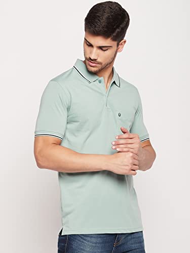 Image of UNIBERRY Men's Cotton Half Sleeves Solid Polo Neck T-shirt-MT4-BG 4XL