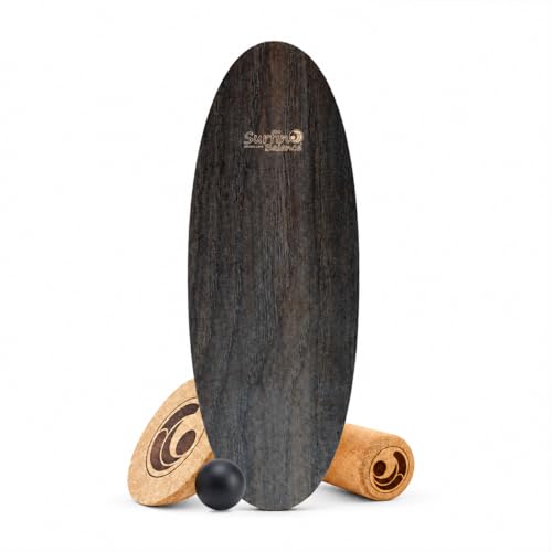 Balance Board [im Set mit App] Waveboard Wobble Board - Wackelbrett Balanceboards - Surf-Trainer Erwachsene & Jugendliche - Gleichgewichtstrainer Balance Board Kinder - Studio-Line
