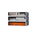 loyfreeyo レターケース a4 透明な引き出し式 卓上収納ボックス 小物入れ a5 書類トレー レタートレー 書類 便箋 化粧品 文房具 防塵 防水 汚れに強い 積み重ね可能 オフィス 事務用品 (ホワイト,小（2個）+大（2個）)