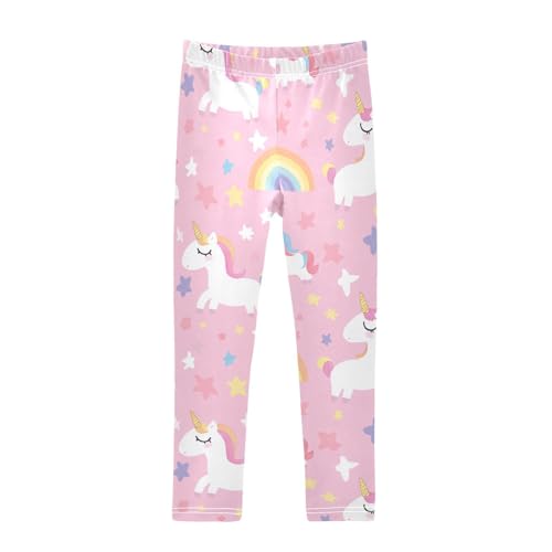 Star Unicorn Girls Leggings,Workout Leggings for Girls Toddler Athletic Legging Size for 3-10T
