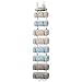 Wall Mount Metal Wire Towel Storage Shelf Organizer Rack Holder with 9 Compartments, Shelves for Bathroom Towels  Towel Rack Holder Wall Mount Towel Holder Towel Rack Towel Rack Organizer Black