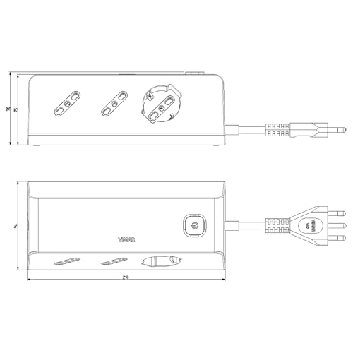 Multiprise Vimar de bureau pour éliminer les chargeurs et câbles emmêlés - 6