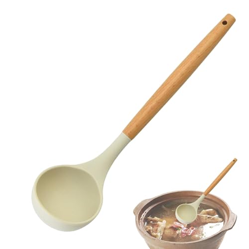 Zunishaone - Utensilios de Cocina de Silicona Resistentes al Calor - Utensilios de Cocina Antiadherentes con Cuchara Resistente, Espátula Ranurada y Cucharón de Sopa | Perfecto para Cocinar, Mezclar