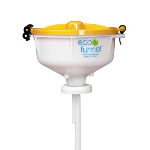 8 inch ECO Funnel, FS70 Cap Adapter, Yellow Lid