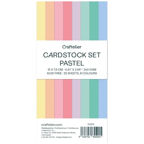 Craftelier carton pastel 32 feuilles double-sided 5.91"x2.95"