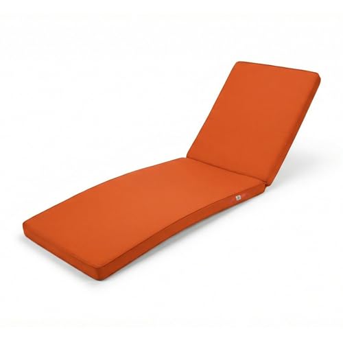 Déco Arts Coussin Bain de Soleil - Coussins Rectangulaires pour Chaise Longue - Coussin Déhoussable avec Traitement imperméable et Poignées de Transport - Certifié...