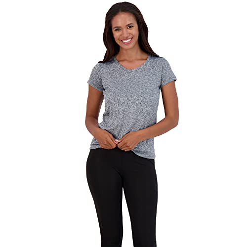 5 Pack: Womens Plus Size V Neck T-Shirt Ladies Yoga Top Athletic Tees Active Wear Gym Workout Zumba Just My Exercise Running Essentials Quick Dry Fit Dri Fit Moisture Wicking Basic Clothes- Set 8, 2X #TOP1