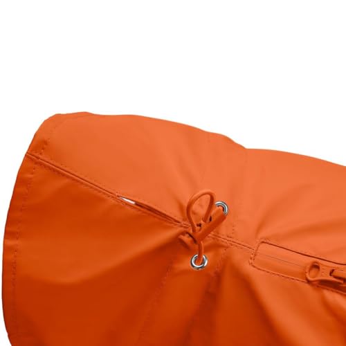 Hunter Hunde-Regenmantel Milford, Farbe: orange, ergonomische Passform für optimalen Schutz, individuell verstellbar, Reißverschluss für Geschirrträger, pflegeleicht & waschbar bei 30 °C, Größe: 40
