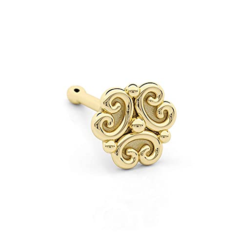 Unique nose ring stud, brass indian nose pin piercing, tribal sty…