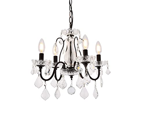 Elegant Lighting St. Francis - Four Light Pendant-Dark Bronze Finish-Royal