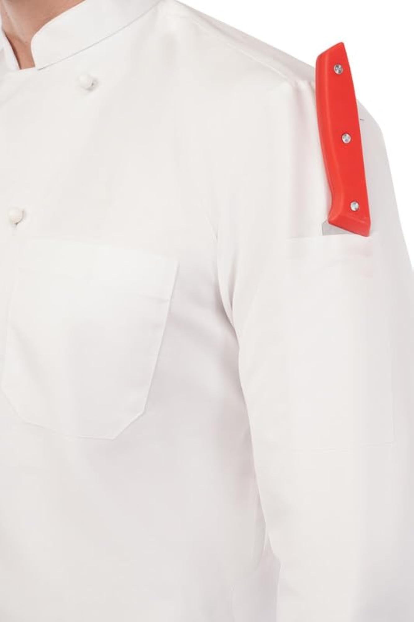 White Gabardine Chef Coat for Professional Use