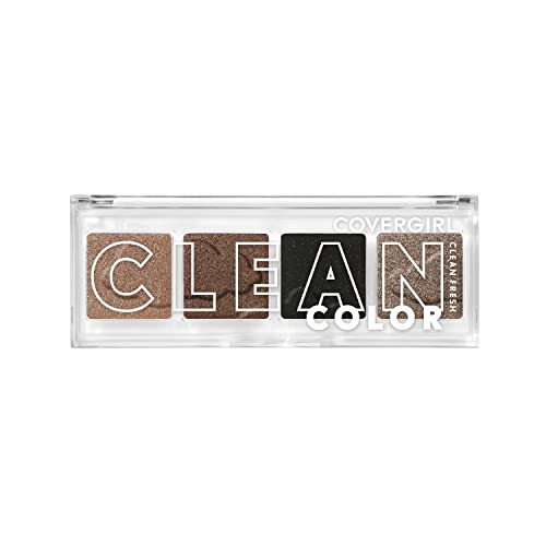 COVERGIRL Clean Fresh Clean Color Eyeshadow Palette, Shimmer Finish, Vegan