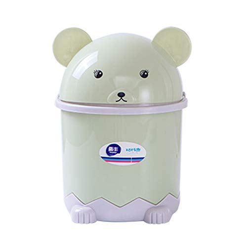 Vi.yo. Jolie Ours Mini Poubelle de Bureau en Plastique,18.5cm*25.5cm,Vert