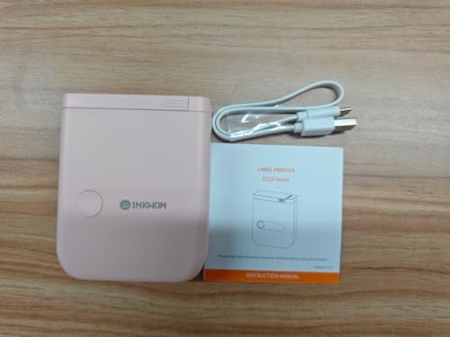 InkWon D110 接続 携帯型ラベルプリンター 多機能ラベルメーカー Android/iOS対応 (ピンク)