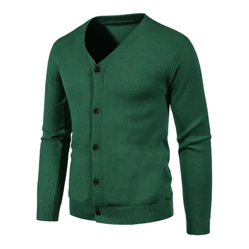Men's Cardigan Sweaters Long Sleeve V-Neck Slim Fit Simple Design Knit Sweater Tops2