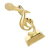 POPETPOP Mikrofon Trophäe Kreative Goldene Musikpreis Auszeichnung für Gesangswettbewerb Moderatoren Kinderzimmer Dekoration Tischpreis