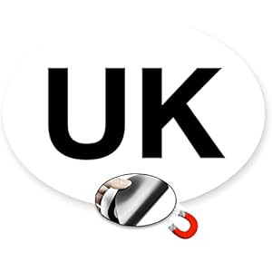 1 x UK MAGNETIC Car Sticker for Europe GB stickers for car UK car sticker magnet – REGULATION SIZE – Weather Resistant (1)