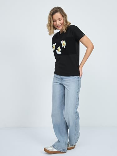 Women's Cotton T-Shirts with Stickers XL