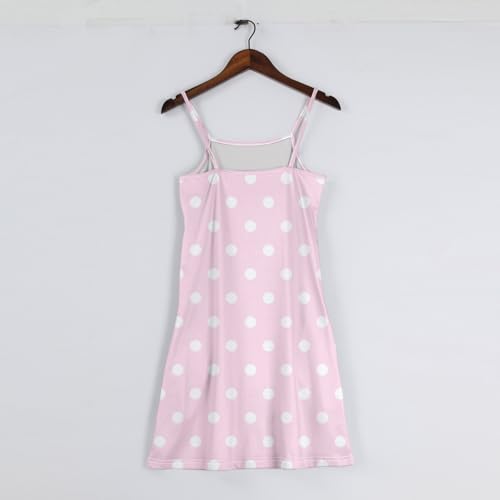 Girls Dresses Polka Dot Sleeveless Spaghetti Strap Camisole Summer Dress Lightweight Casual Sundress with Pockets3