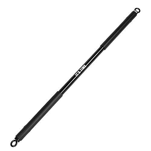 INNSTAR Portable Resistance Bands Bar, Workout bar for Powerlifting Strength Training Cardio Exercise and Home Gym(Black-38")