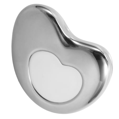 Beavorty tablero de raspado masajeador facial para y Hombres negro masajeador muscular herramienta corporal guasha Herramienta de escultura facial reductor de papada Acero inoxidable Silver
