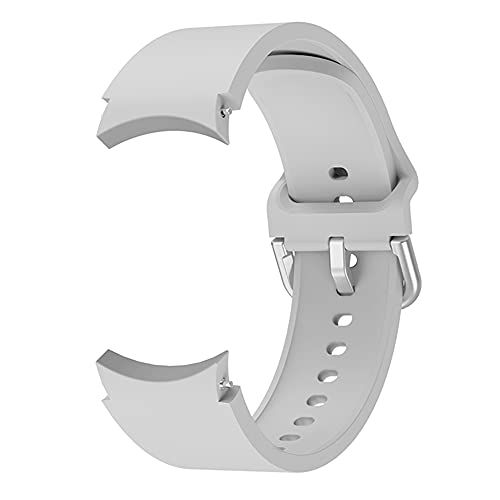 System S Correa flexible de silicona 20 mm para Samsung Galaxy Watch 4 Smartwatch Blanco
