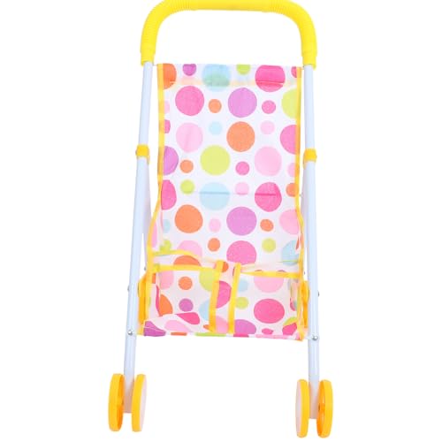 Cochecito de Muñecas de Simulación Ligero: Juguete de Metal y Accesorios para Niñas