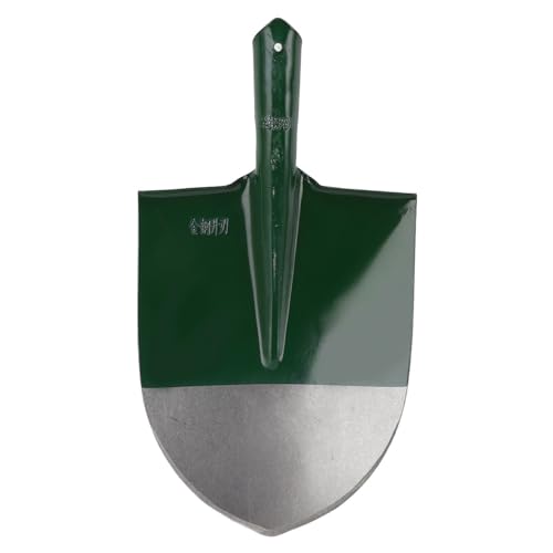 PenRux Garden Digging Shovel, Manganese Steel Head, Round Pointed, Green