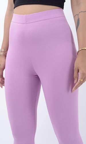 Image of Cotton Ankle Length Leggings for Women & Girls | No See Through | Breathable