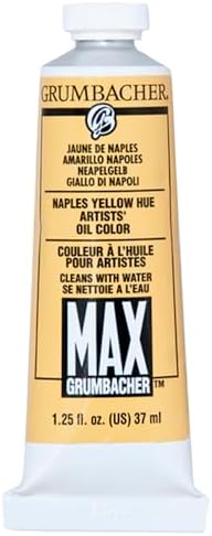 Grumbacher Max Water Miscible Oil Paint, 37ml/1.25 oz, Naples Yellow Hue