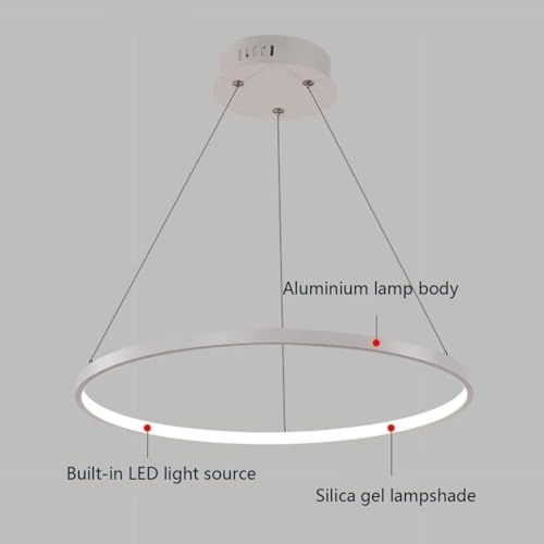 Lampe suspendue ronde LED variable avec télécommande pour salon LWX - 5