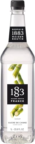 Image of 1883 Cane Sugar Syrup for Drinks, Made in France, 1 Liter Plastic Bottle