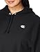Champion womens Reverse Weave Cropped Cut-off Hoodie, Left Chest C Hooded Sweatshirt, Black-549302, Medium US