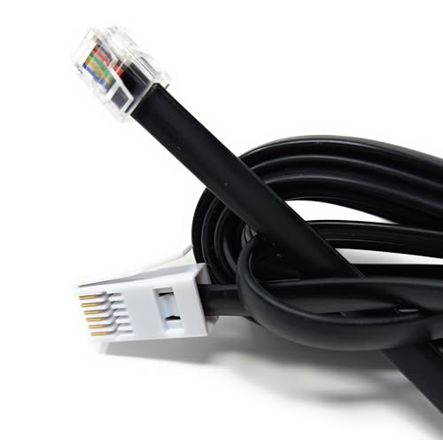 DRUT 3m BT 631A Plug to RJ12 6P6C Plug Lead, 6 Wire Telephone Line Cord, Broadband Modem Router Cable (10ft, Black) - Image 3