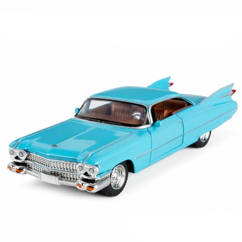 Image of FEXXA 1:32 Scale Die Cast Eldorado Cadillac Exclusive Alloy Metal Pull Back Die-cast Car Model with Sound Light Mini Auto Toy for Kids Metal Model Toy Car with Sound and Light? (1.32 Eldorado-Blue)