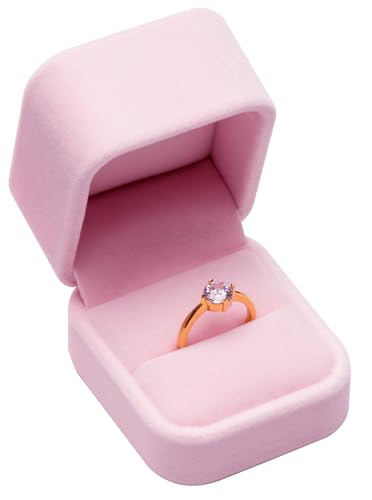 Giftop Velvet Single Ring Box Case Holder for...