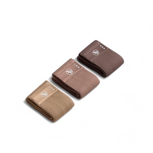 Your Reformer Fabric Booty Band Set for Pilates and Other Workouts- 3 Levels of Resistance 100% Latex Free- Mocha