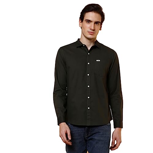 Image of Wrangler Men's Solid Green Shirt